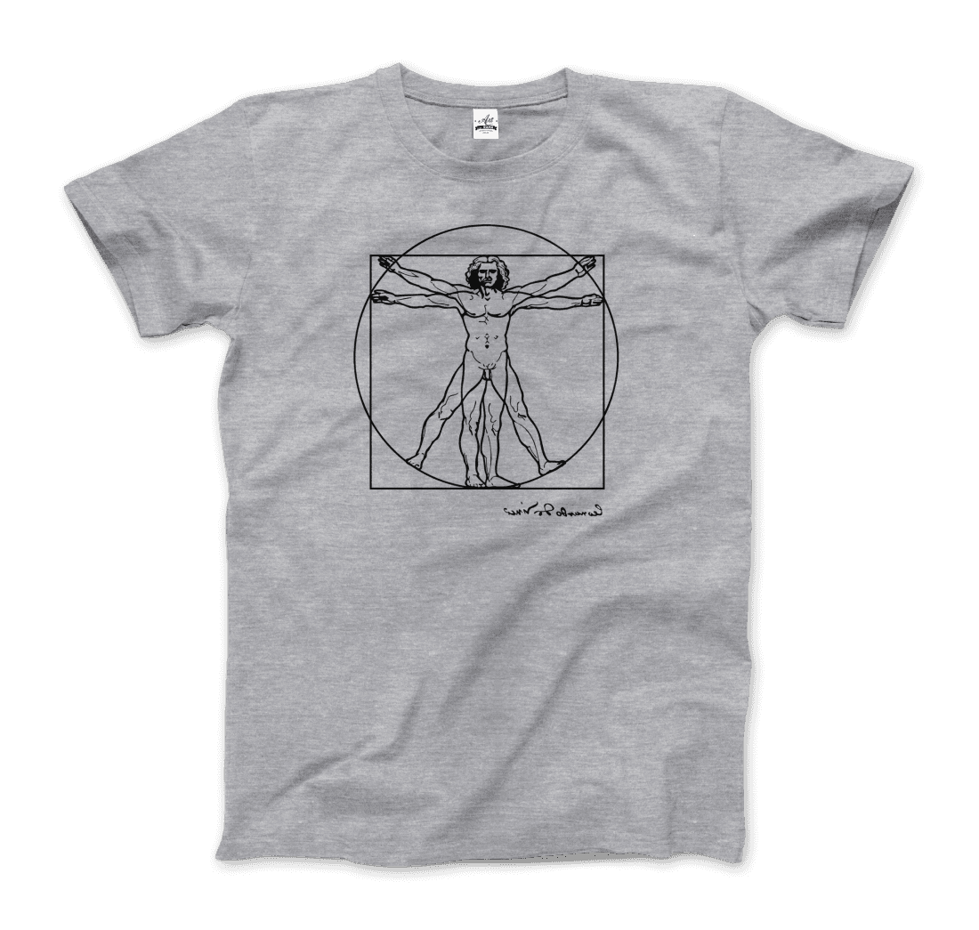 Leonardo Da Vinci, Vitruvian Man Sketch T-Shirt
